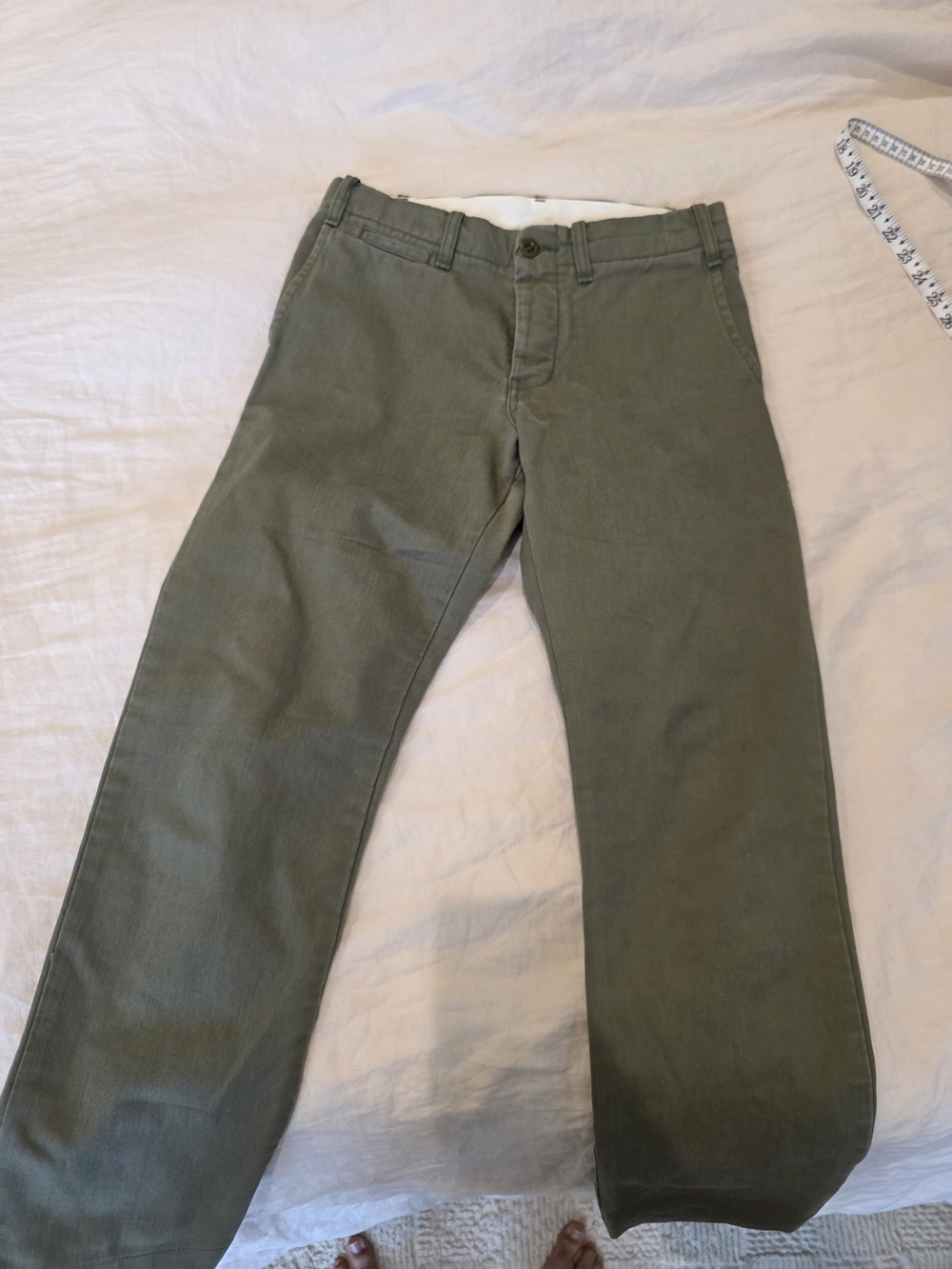 Buck Mason Men's Olive Straight-Fit Chinos